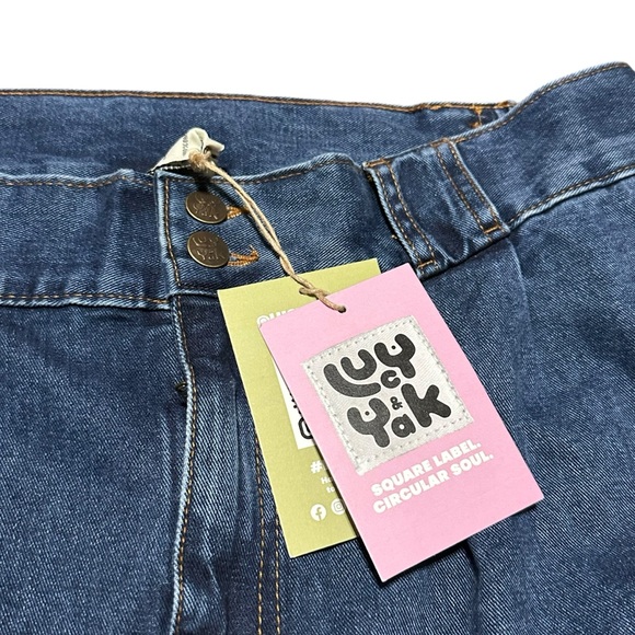 Lucy And Yak Addison Jeans Midwash Blue Organic W38/R High Waisted - Picture 3 of 10